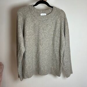 Korye Womens Oatmeal Heather Raglan Sleeve Crewneck Knit Sweater 1X 82666-X